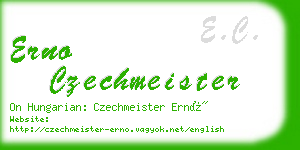 erno czechmeister business card